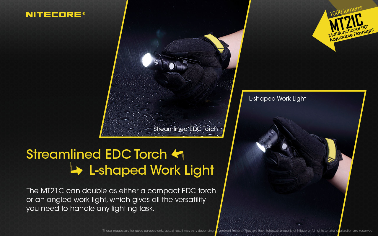 Nitecore MT21C 90° Angled Professional LED Flashlight
