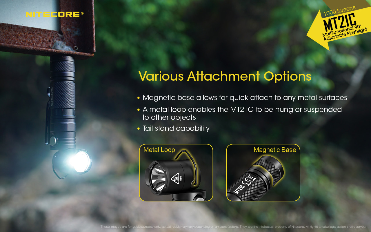Nitecore MT21C 90° Angled Professional LED Flashlight