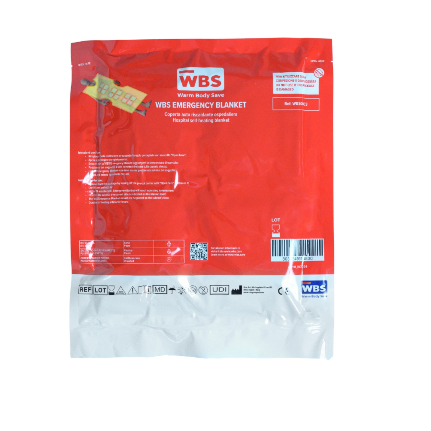 WBS Emergency Blanket Self-Heating Emergency Blanket