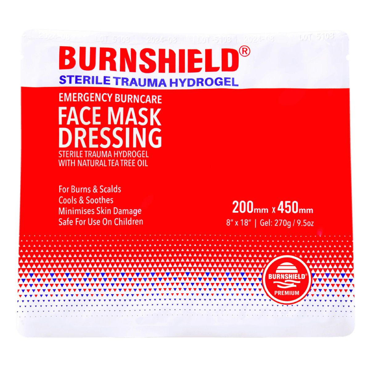 Burnshield Face Mask 20 × 45 cm 