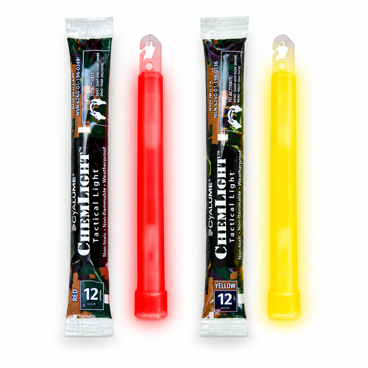 Cyalume ChemLıght 6” Kimyasal Işık Çubuğu – 12 Saat