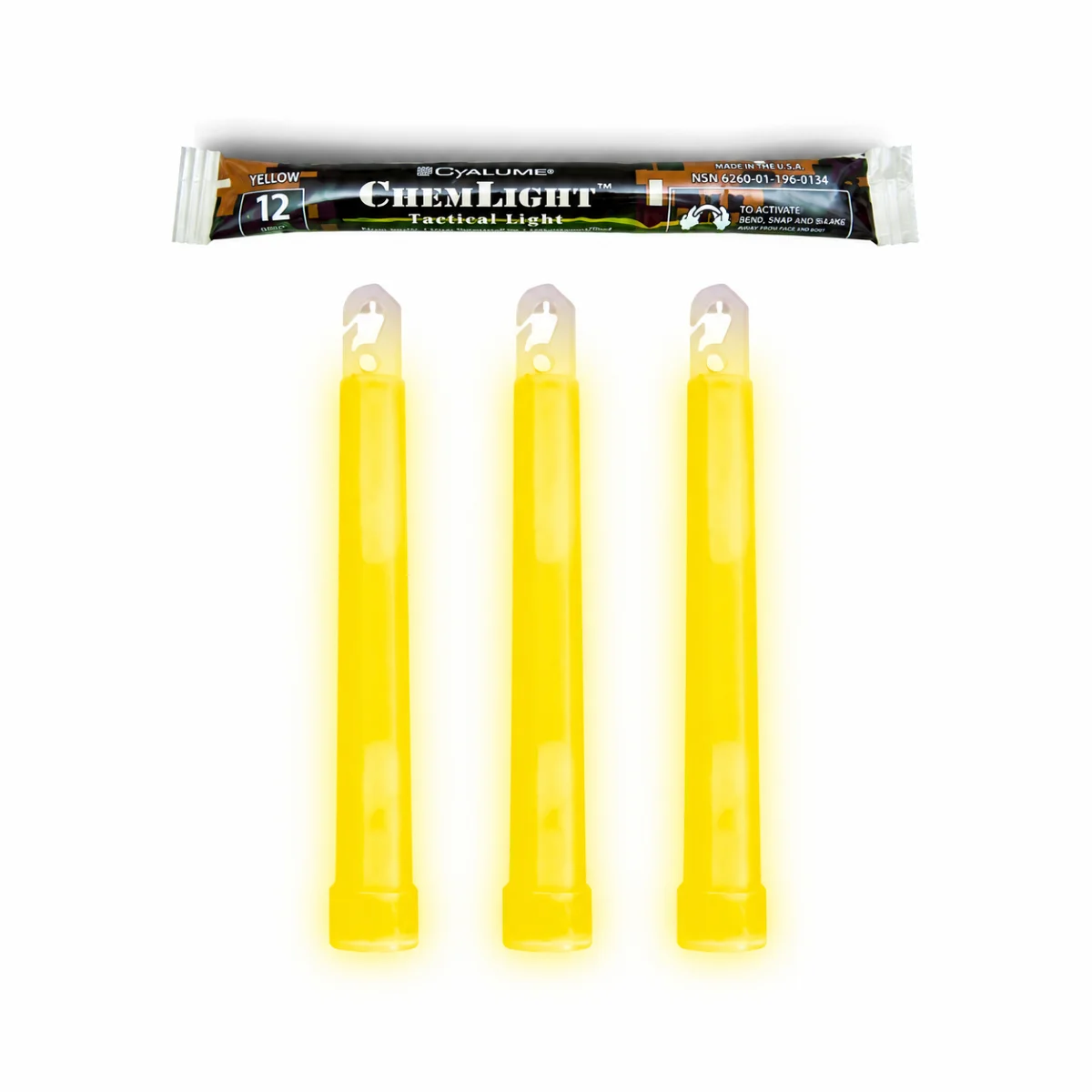 Cyalume ChemLıght 6” Kimyasal Işık Çubuğu – 12 Saat